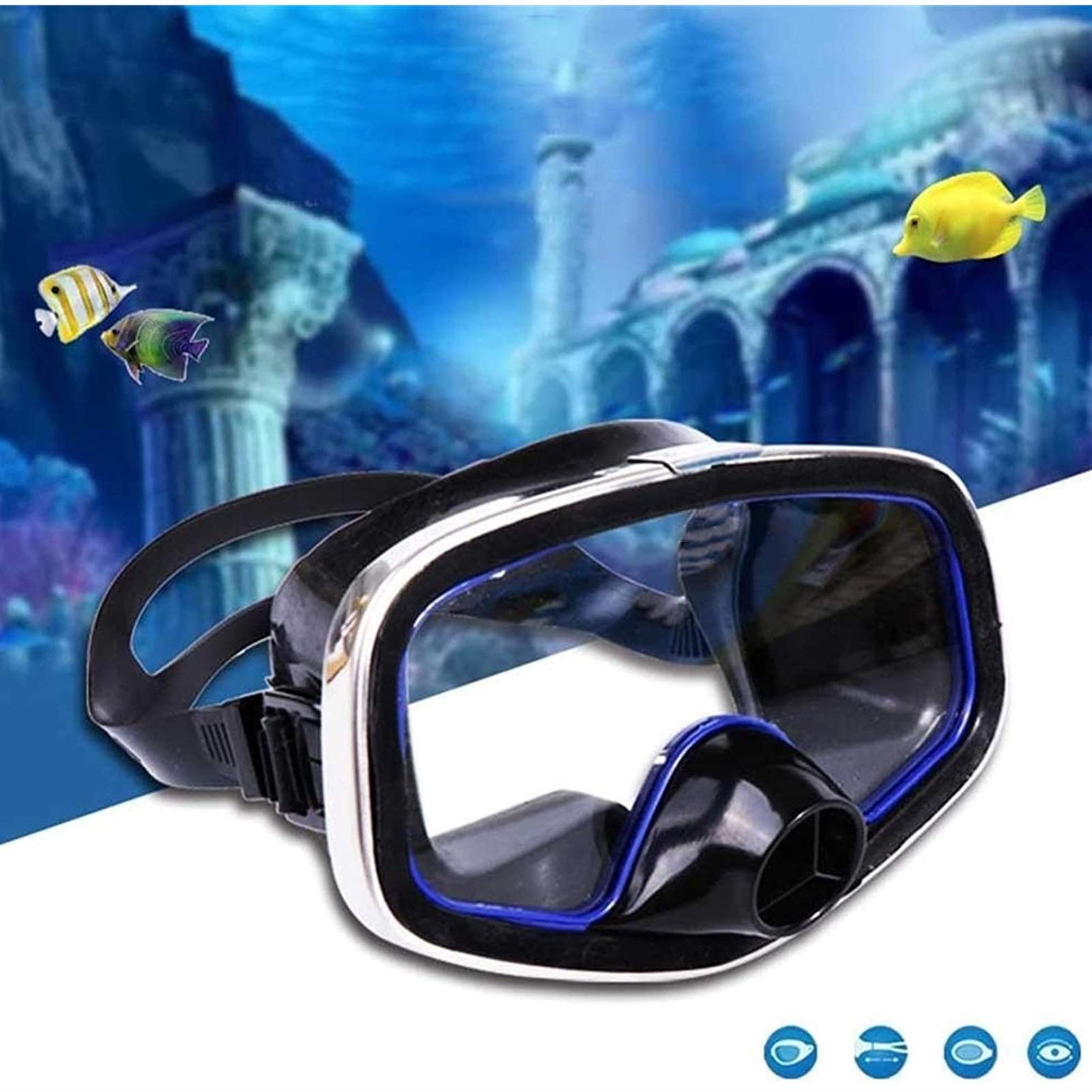 maschera da snorkeling, Maschere subacquee, maschere da snorkeling, occhialini immersione in silicone, recupero subacqueo, , , attrezzatura nuoto