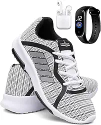 Kit Tênis Masculino Esporte Corrida Academia Macio + Relógio e Fone
