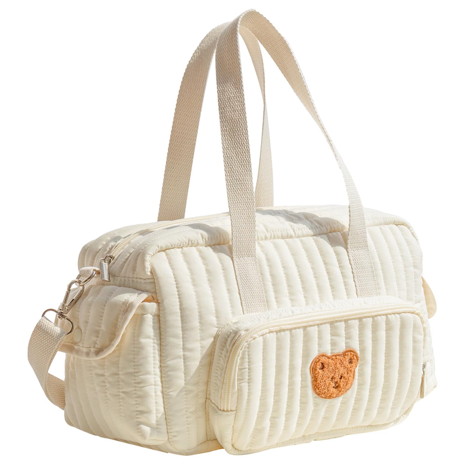 Mini Diaper Bag Crossbody for Women, Small Diaper Bag Tote, Lightweight Travel Baby Diapers Bags Purse for Mom and Baby (Single Bear)