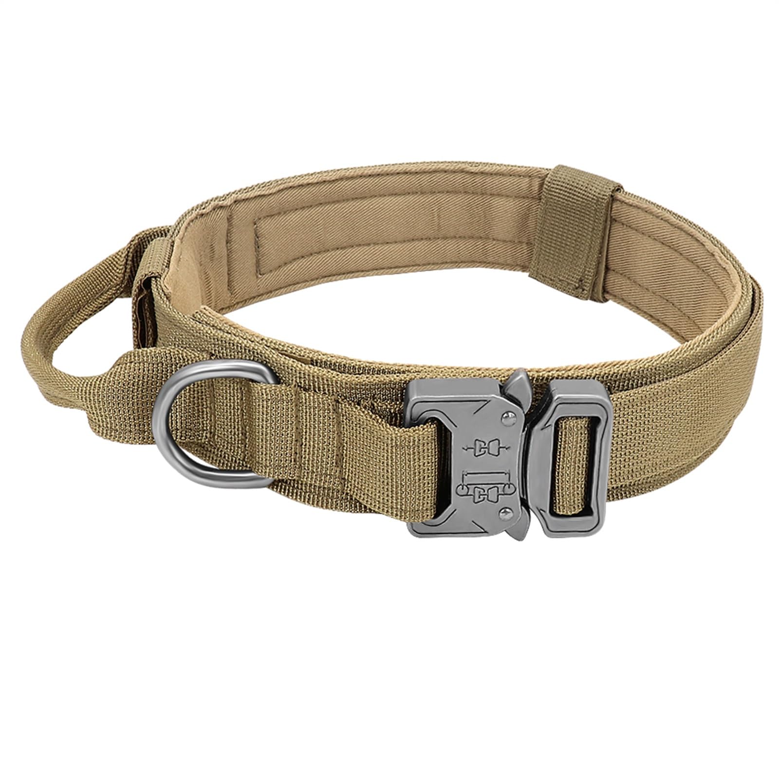 Correas Extensibles Collar táctico Militar para Perro, Correa elástica elástica, Collar de Nailon para Mascotas, Perros Grandes Correa de Perro(Black Set,M)