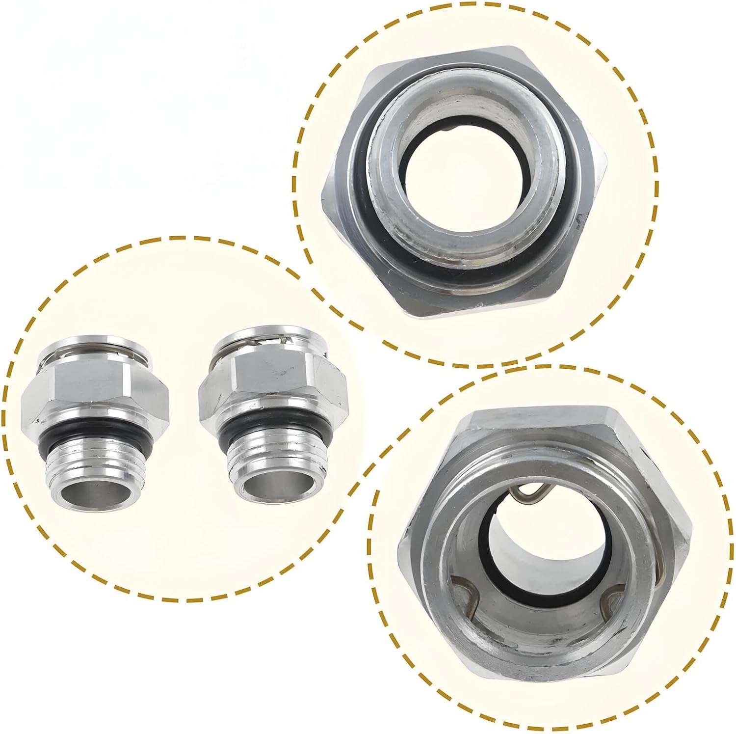 2pcs Quick Connect Transmission Cooler Line Fittings for Dodge for Chrysler for Jeep 52108844AA 52854784AA