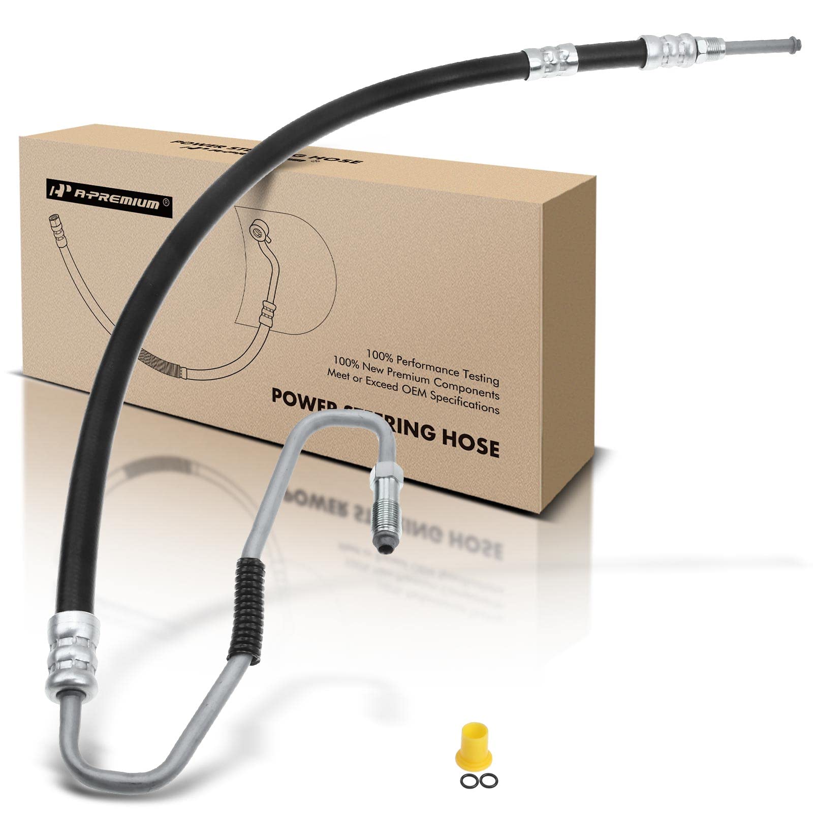 A-Premium Power Steering Pressure Hose Line Assembly Compatible with Dodge Ram 1500 2005-2008, 5.7L, with O-ring, Pump To Gear/Rack Pinion