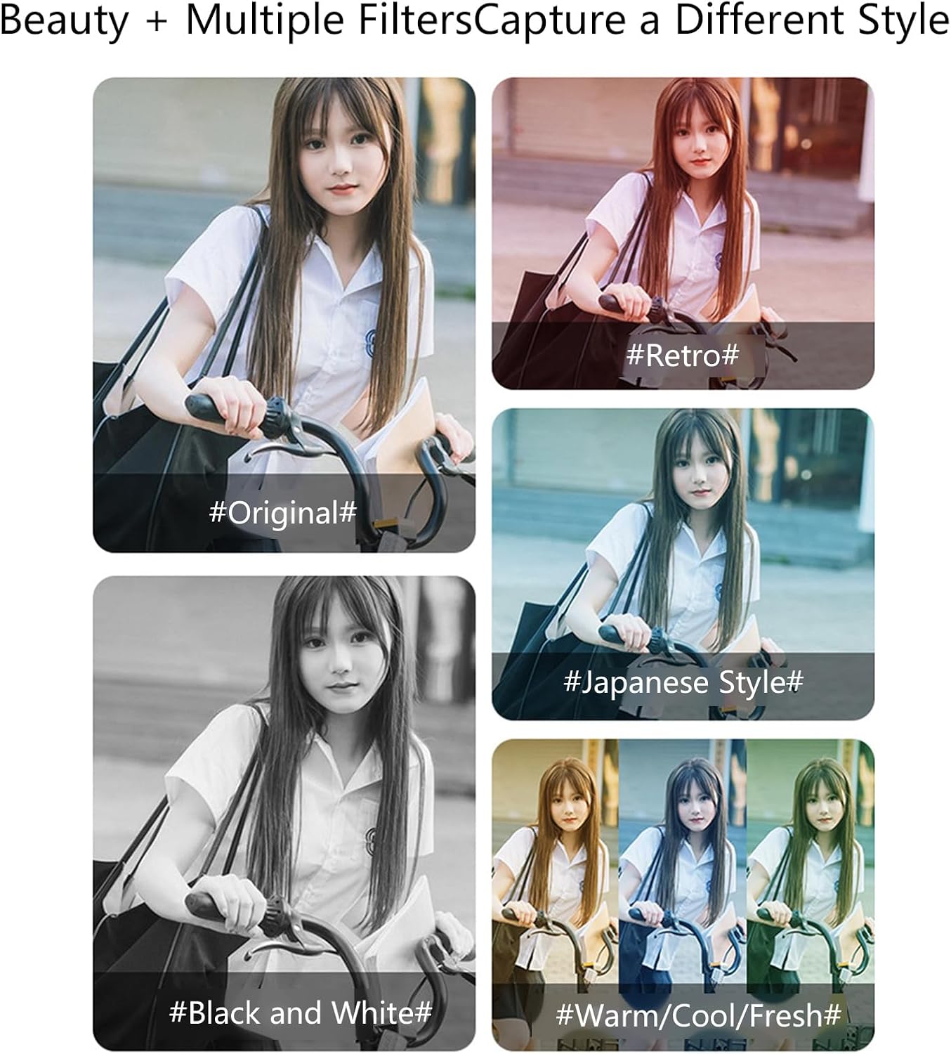 デジタルカメラ48MP 1080p解像度ビューティーモード16xズーム旅行写真の軽量ショック証明