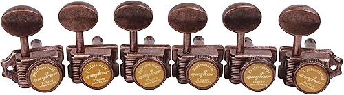 Guyker Afinadores de cuerda de bloqueo de guitarra vintage (6 para diestros)  Clavijas de afinación de bloqueo, piezas de repuesto para guitarras