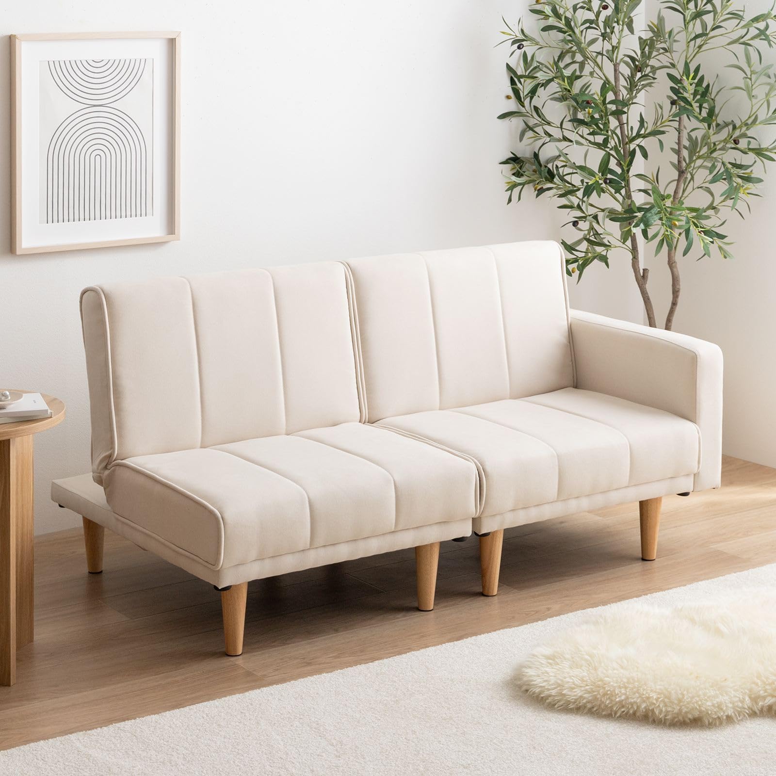 ソファ　ソファセット　ソファー　3人掛け　アイボリー　ソファベッド Amazon｜家具350 Sourire スリール ソファベッド リクライニング