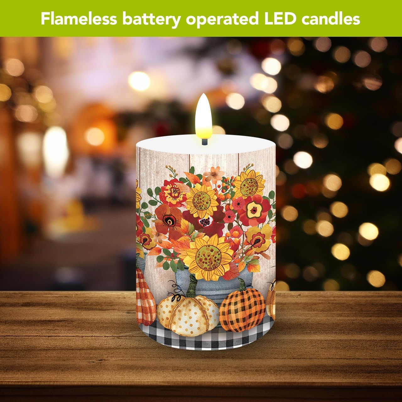 Briarwood Lane Autumn Arrangement Flameless Candle