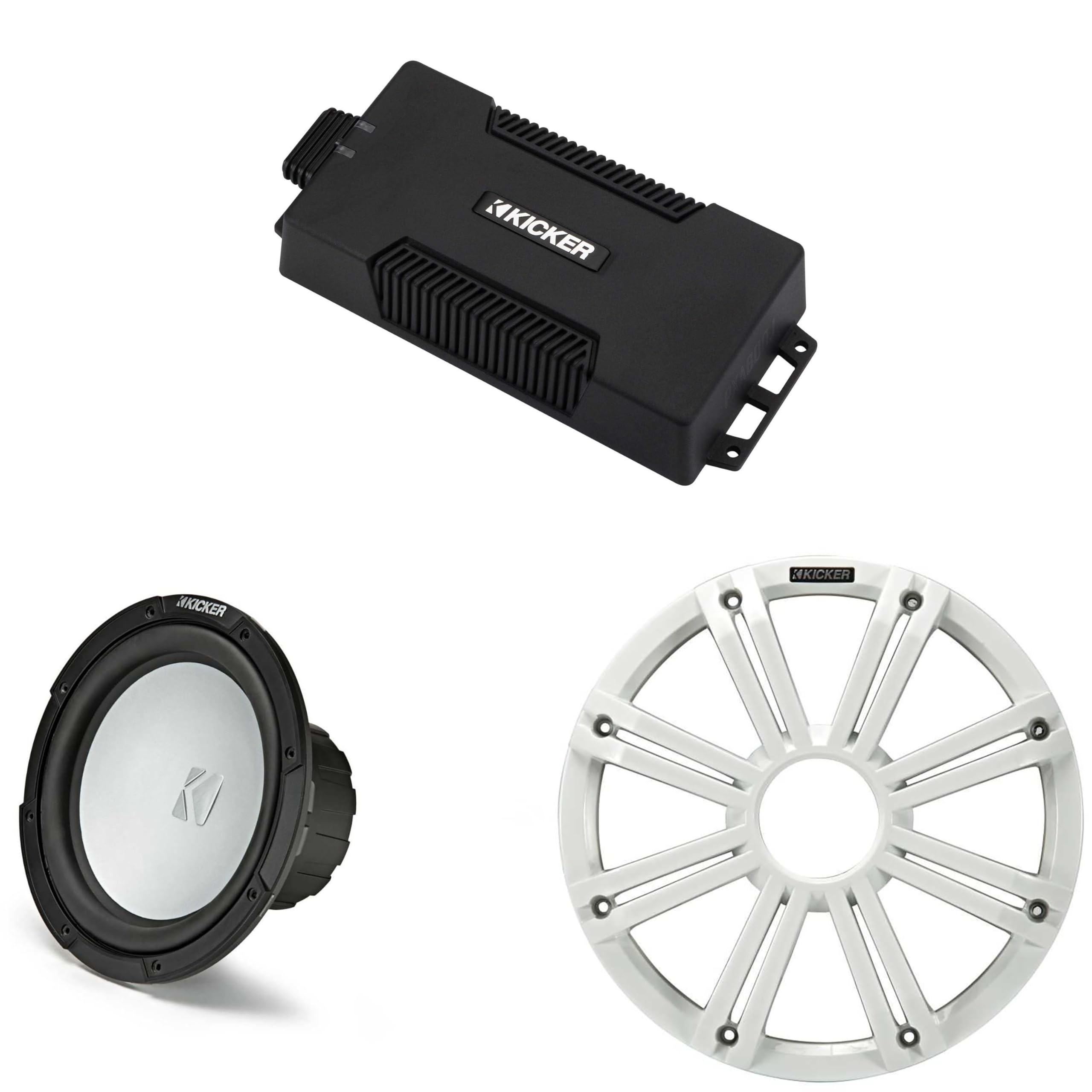 Kicker 48PXA6001 Weatherproof Powersport Mono Amp & 10