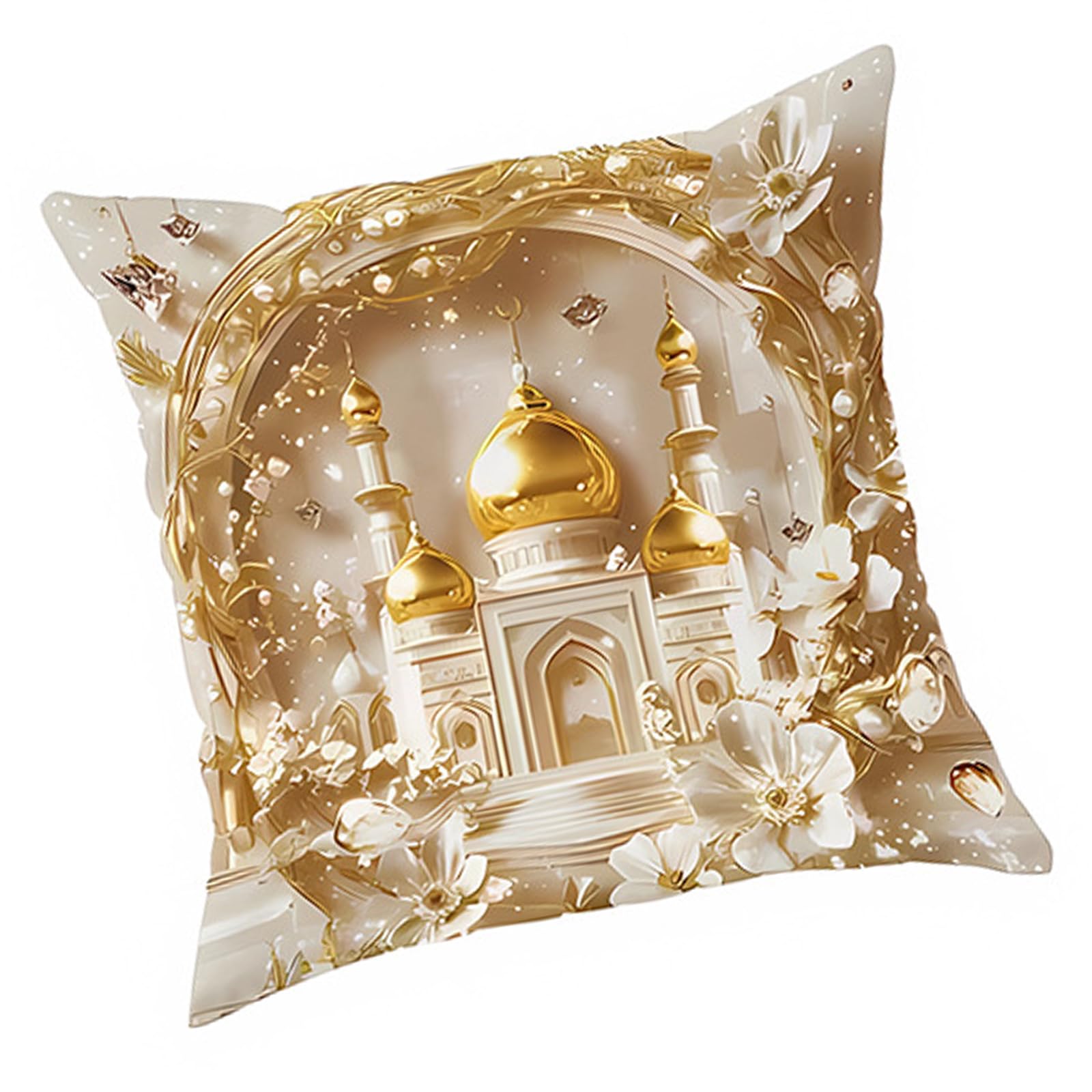 Tsophreniq Moons Print Cushion Cover Soft Short Plush Materials 45x45cm Ethnic Festival Designs for Home Decoration Sofa Pillow Cover Soft Pillowcase