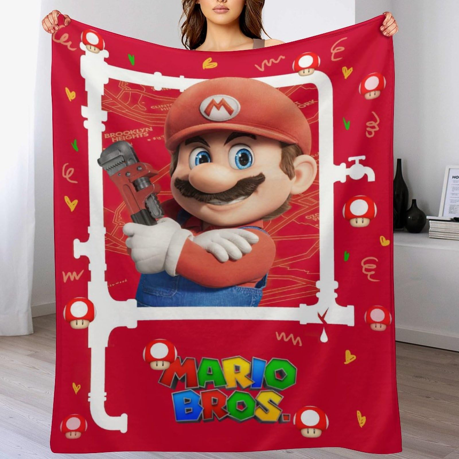 Cartoon Blanket Super Soft Flannel Throws Lightweight Warm Throw Blanket Plush Bedding Blankets for Couch Kids Girls Boys Adults, 50"x 60"