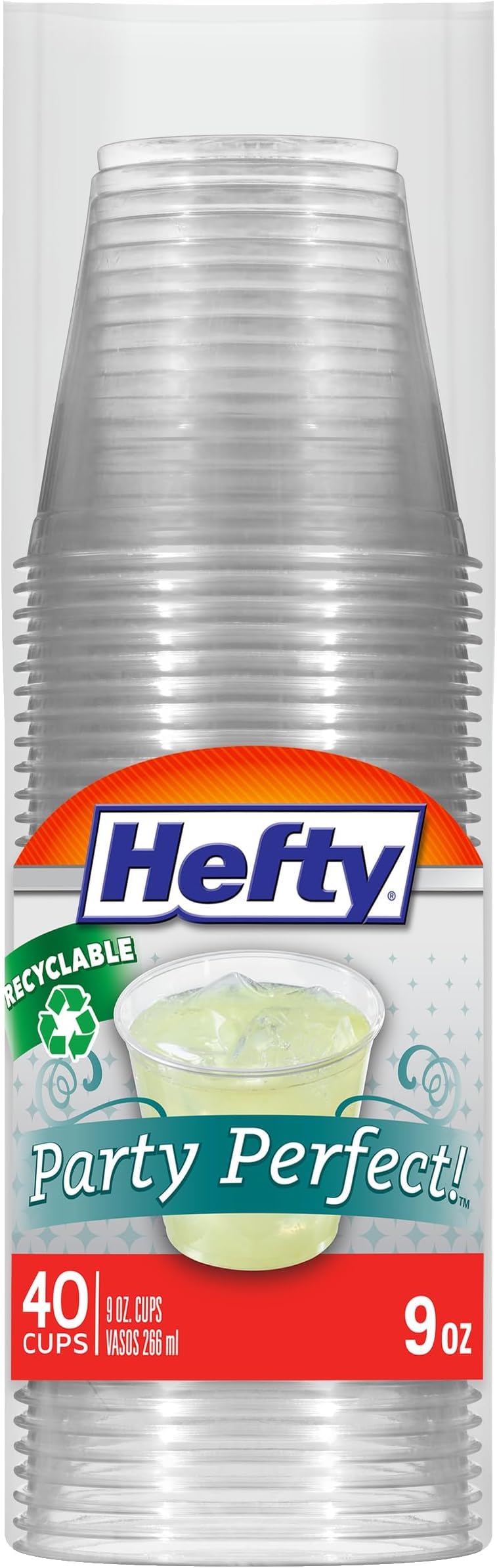 Hefty Clear Plastic Cups - 40 Pack -8