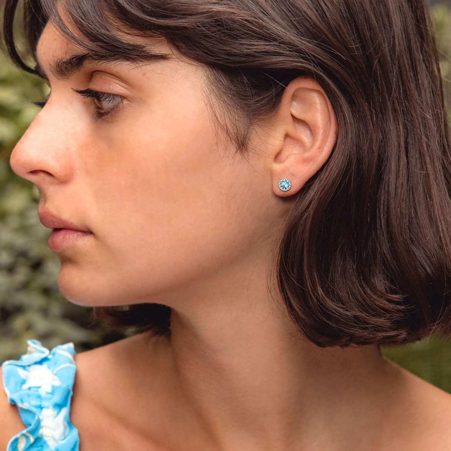 ChicSilver 925 Sterling Silver Earrings Sparkling Heart/Round/Princess Cut Birthstone Earrings for Women Birthday Jewelry with Gift Box - Image 2