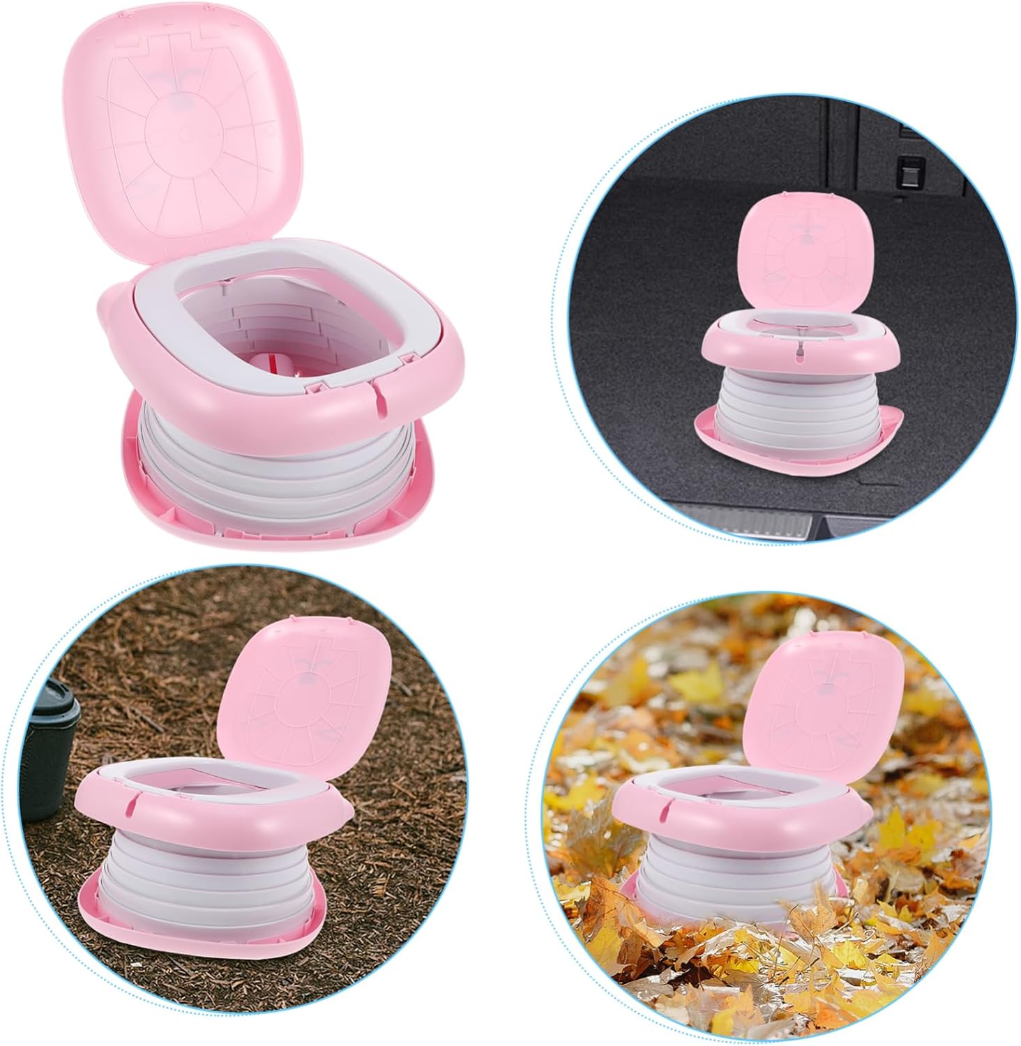 Portable Folding Toilet for Kids Travel Potty Seat for Toddlers Lightweight and Compact Camping Toilet Easy to Clean and Carry for Outdoor Adventures and Roadside Use