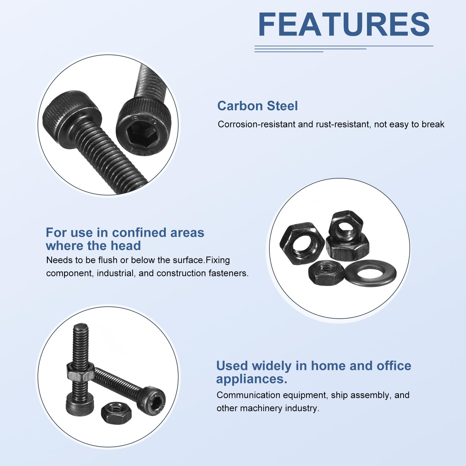 280Pcs M3 Metric Screw Assortment Kit - 12.9 Grade Steel Bolts & Nuts Set - M3x4/5/6/8/10/12/16/20/25mm For 3D Printing & DIY