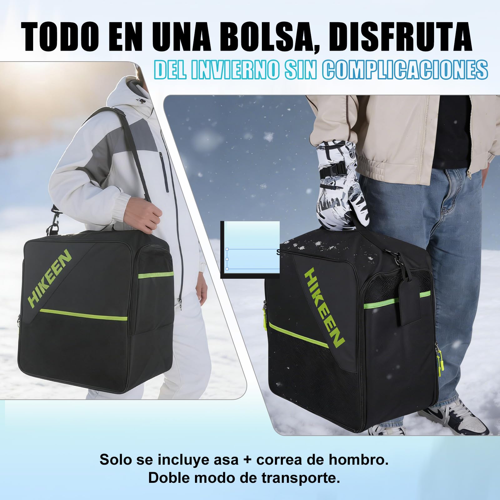 Bolsa Botas Esqui con Sistema Ventilación de Malla y Refuerzo EVA 40L