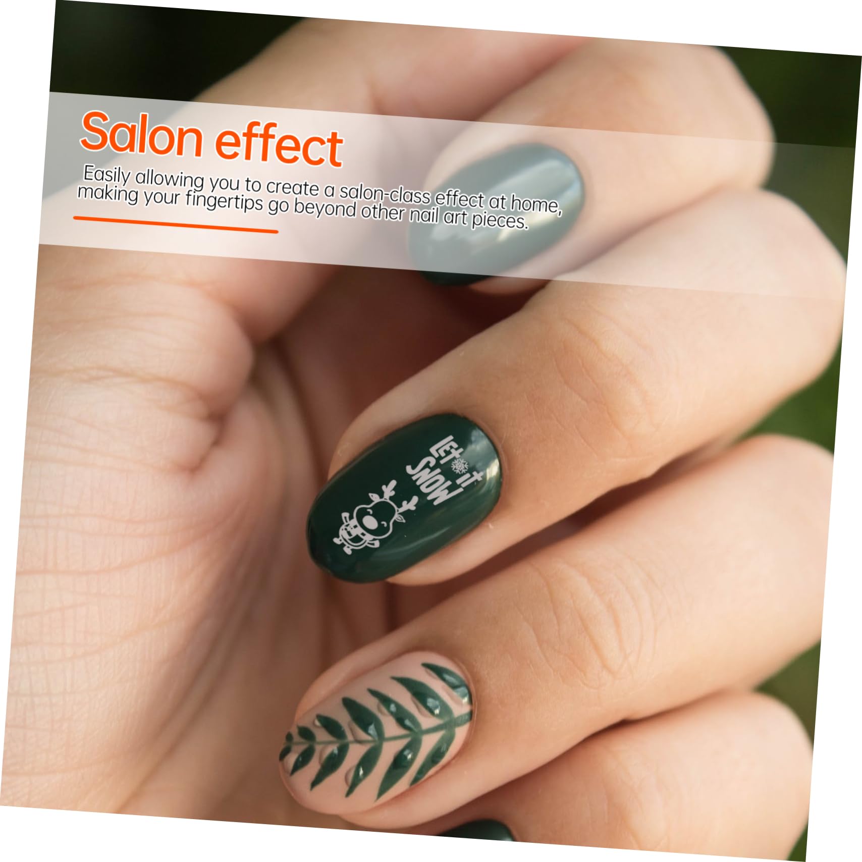 Healvian 5sets Stampo Per Unghie Con Template Creativi Per Decorazioni Manicure Strumenti Per Nail Art Facili e Divertenti Per Tutte Le Occasioni