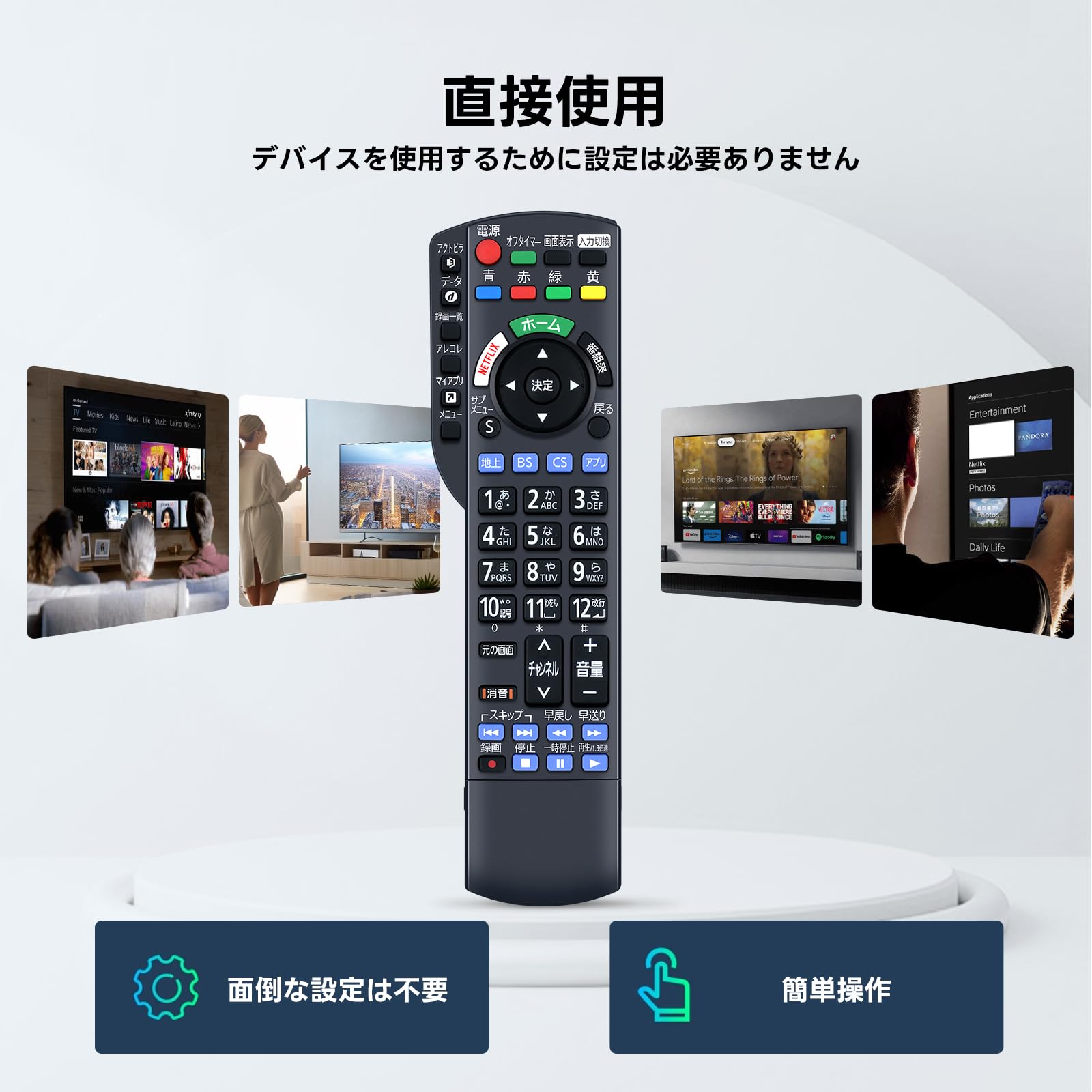 Amazon | テレビリモコン N2QBYB000045 for Panasonic パナソニック