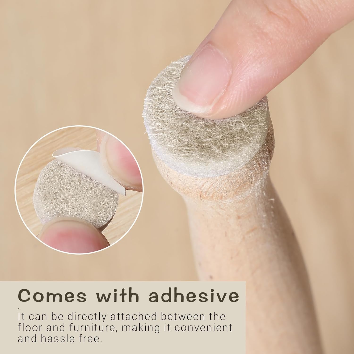 Felt Pads for Chair Legs, 96 Pcs Self Adhesive Felt Furniture Pads for Hardwood Floors,Floor Protectors, Self-Adhesive Chair Leg Floor Protectors, Carpet Furniture Sliders, Cabinet Bumpers