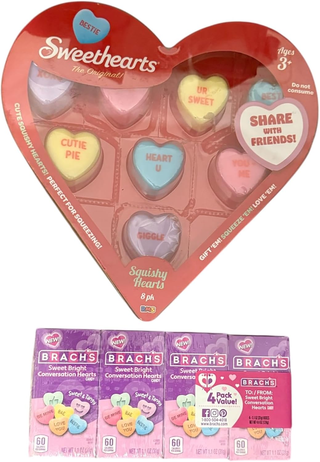 Sweethearts Squishy Hearts and Conversation Heart Classroom Valentine Exchange