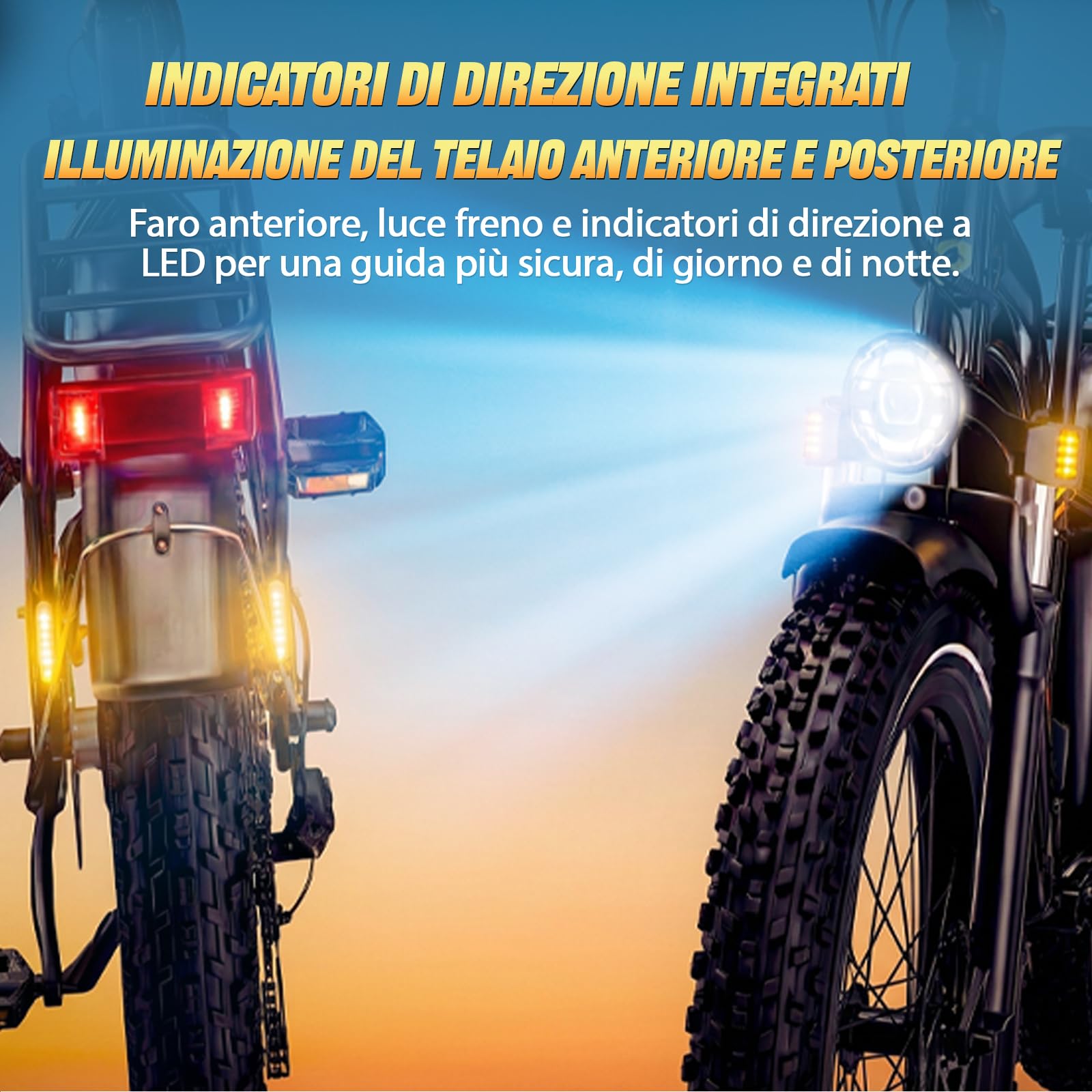 RINCC RN70 Bici Elettrica a Doppio Motore per Uomo Adulto, Mountain Bike Elettrica Fuoristrada, Pneumatici Fat 26 x 4.0, Telaio in Alluminio, Batteria 48V 20Ah, Autonomia fino a 120 km
