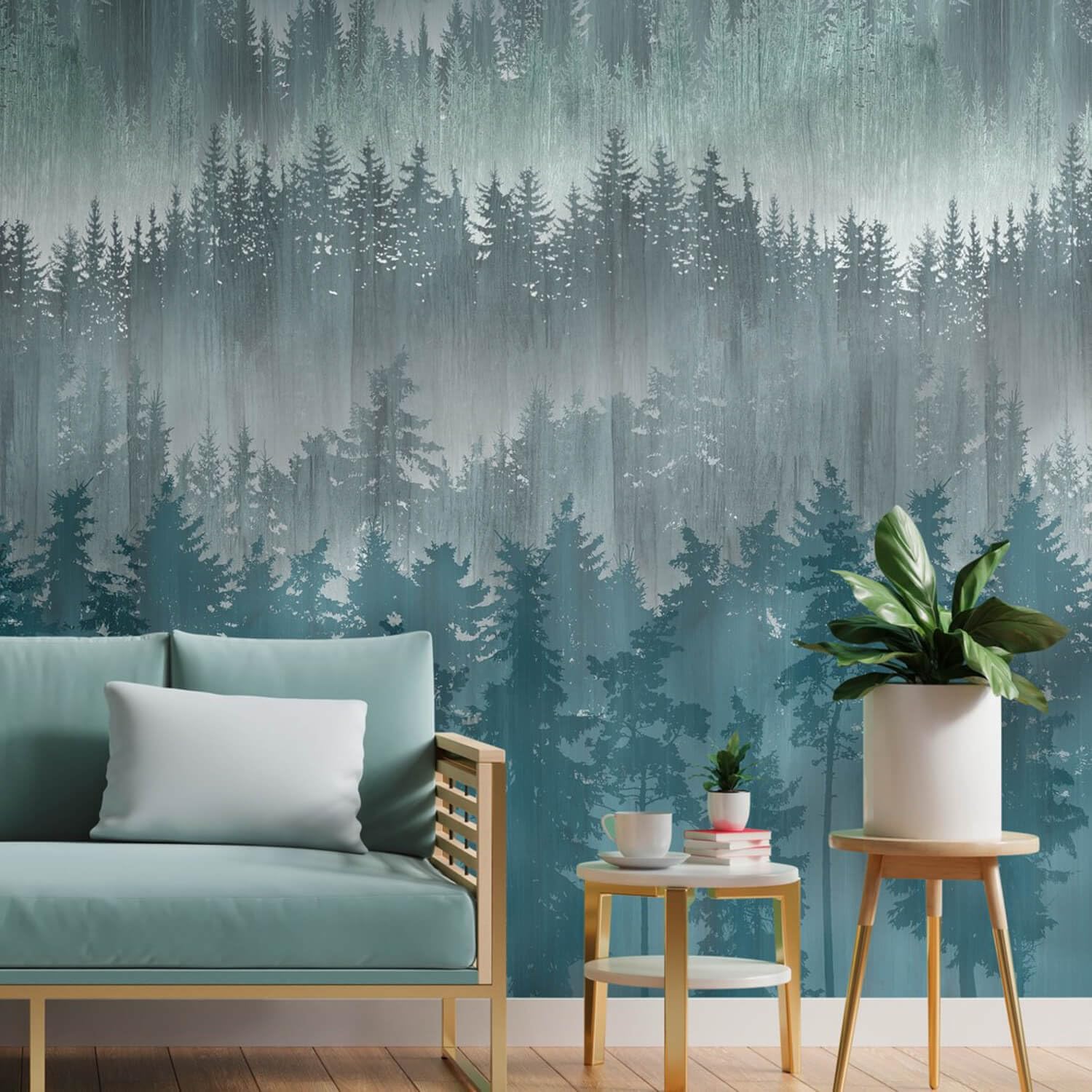 Papel pintado bosque Profhome elimina paredes aburridas con fotomural TNT