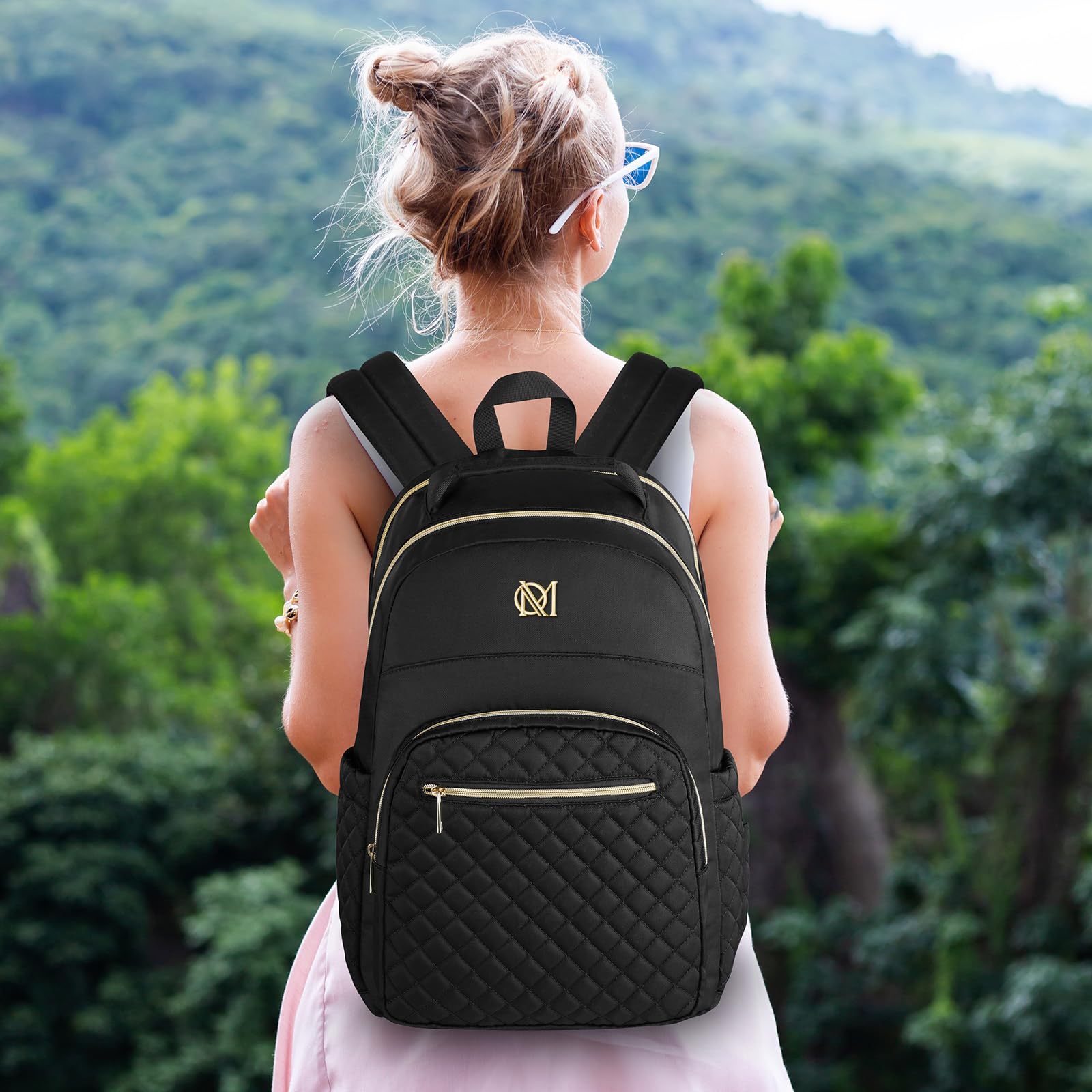 Zaini per PC Portatile Donna,con Porta di Ricarica USB,Impermeabile e Antifurto,per Viaggio Lavoro Università,Regalo per Ragazza