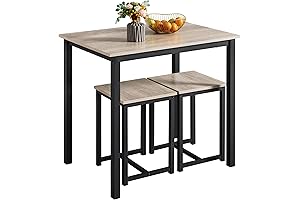 Yaheetech 3 Piece Dining Table Set - Kitchen Table & Chair Sets...