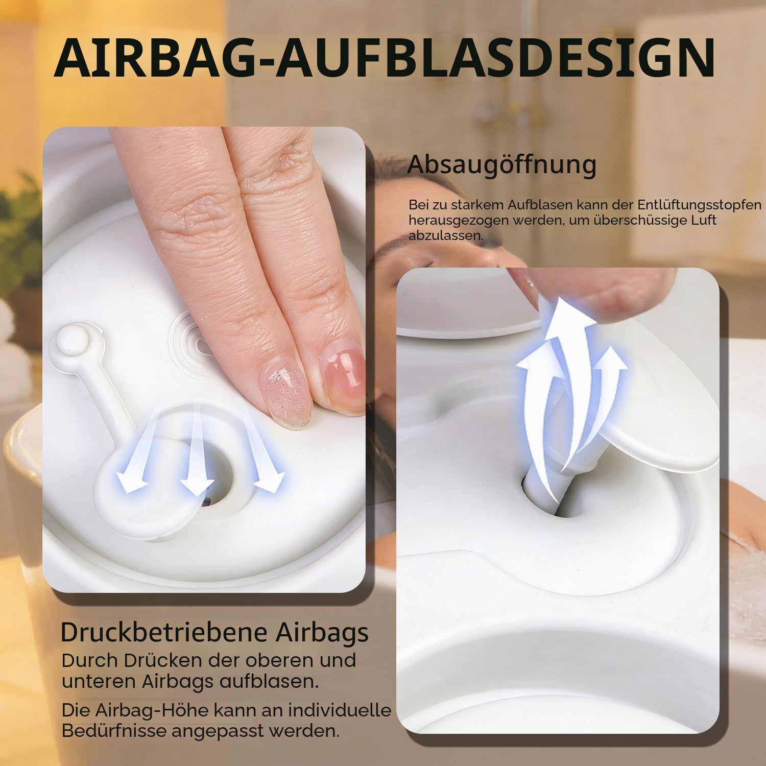 4D Silikon Badewannenkissen, Verstellbare Badekissen für Badewanne Kopf Nacken Rückenstütze mit Saugnäpfen, Schnell Trocknendes und Rutschfestes Spa-Geschenke für Frauen (Weiß)