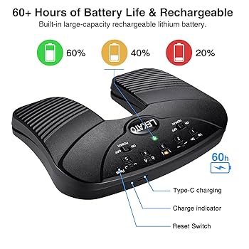 LEKATO Wireless Page Turner Pedal Bluetooth Foot Pedal For Tablets Phone (Android & IOS System Above Version 13.4 Support) - External Pedal For LEKATO Loop Pedal Tuner Switching Control