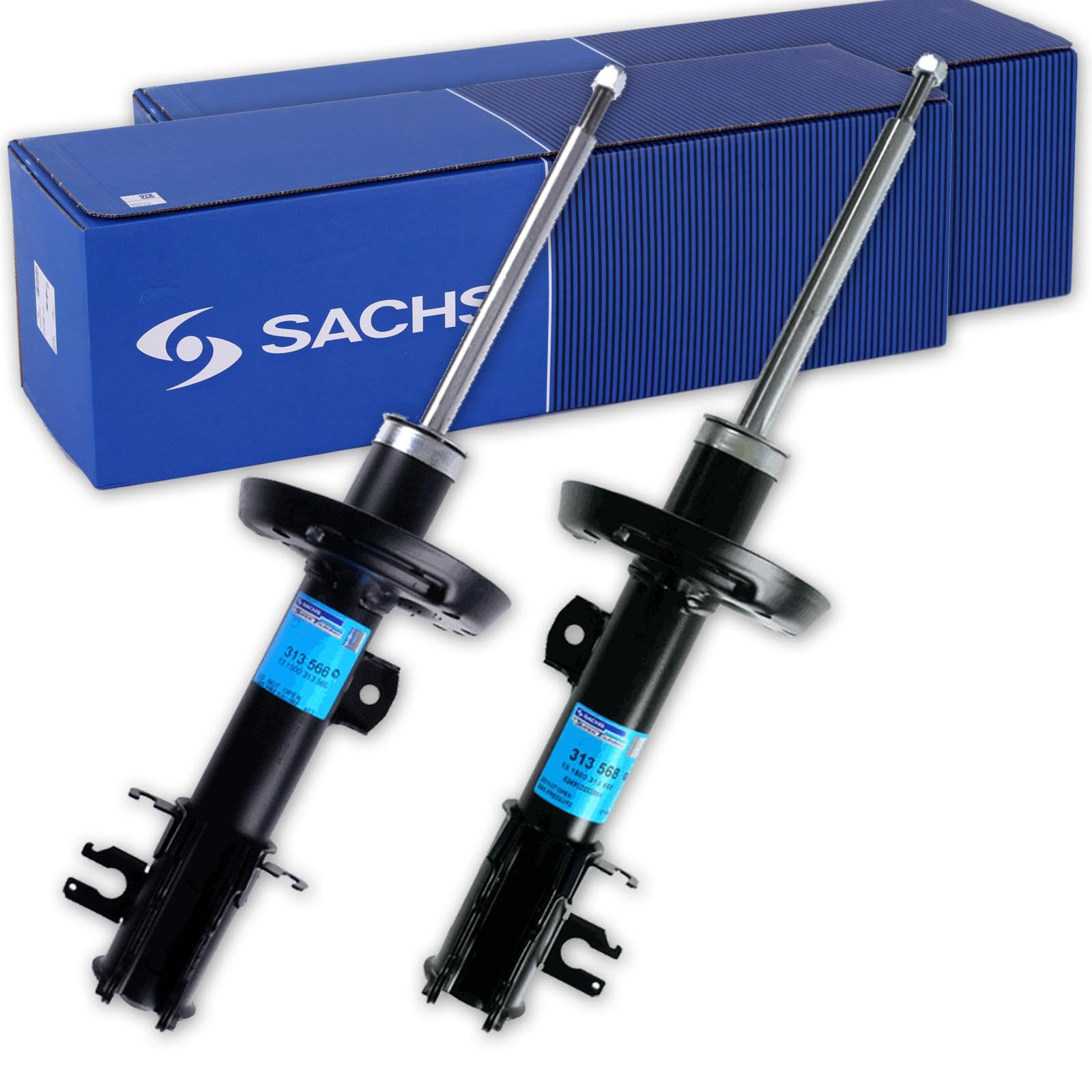 2x Sachs Gasdruck Stossdämpfer vorne | 313566 + 313568 Kompatibel mit Corsa D (S07)