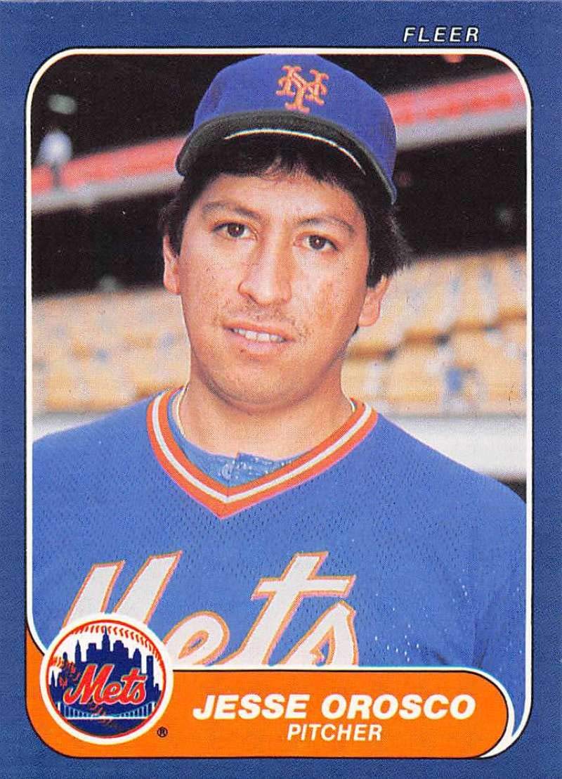 Amazon.com: 1986 Fleer Baseball #90 Jesse Orosco New York Mets Official MLB  Trading Card : Collectibles & Fine Art