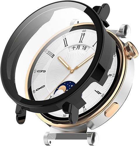 Miniatura 5 de Paquete de 6 fundas rígidas de policarbonato con protector de pantalla de vidrio templado compatible con Huawei Watch GT4 de 1.614 pulgadas (1.614