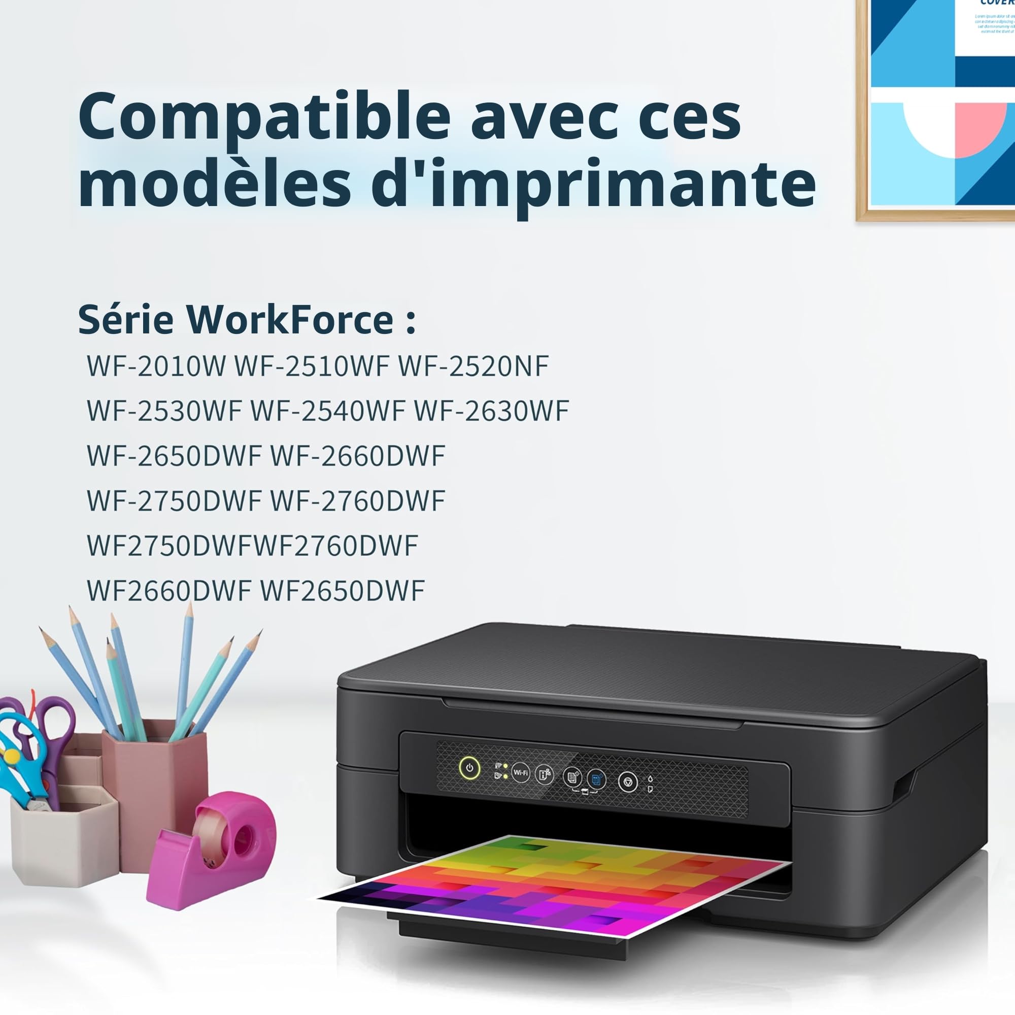 Lot de 15 Cartouche Encre 16XL Compatible pour Epson Cartouche 16XL Multipack pour Workforce WF-2760 WF-2630 WF-2660 WF-2510 WF-2750 WF-2540 WF-2530 WF-2650 WF-2010 WF-2520