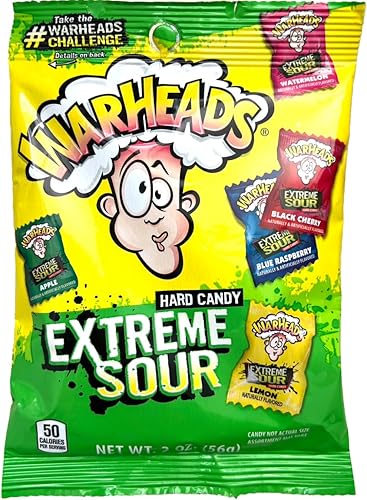 Miniatura 1 de Warheads Extreme Sour Hard Candy, sandía, cereza negra, frambuesa azul, limón, manzana