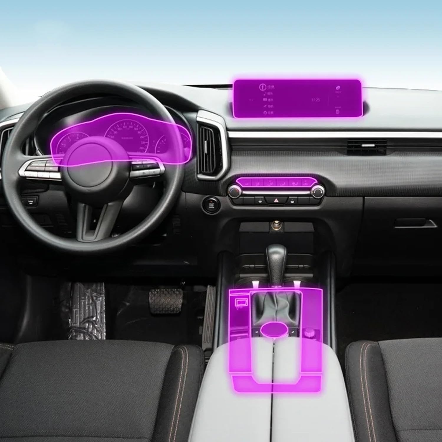 Película Protectora TPU Transparente Para Consola Central Mazda CX-50 2023 | Antiarañazos Y Autoadhesiva | Kit Interior
