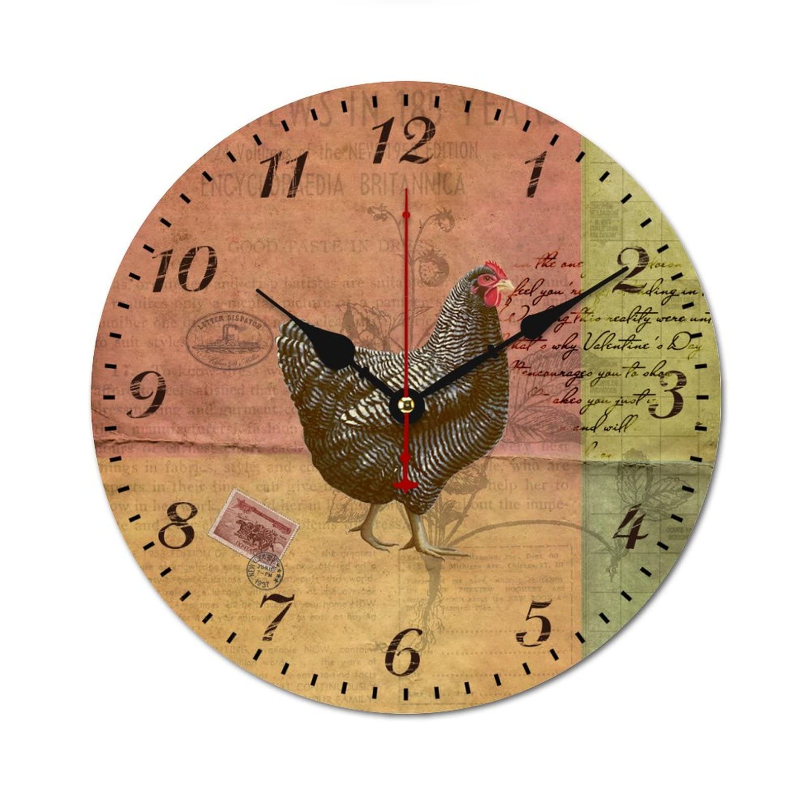 Horloge murale rétro en bois shabby chic, une idée cadeau idéale de 38cm