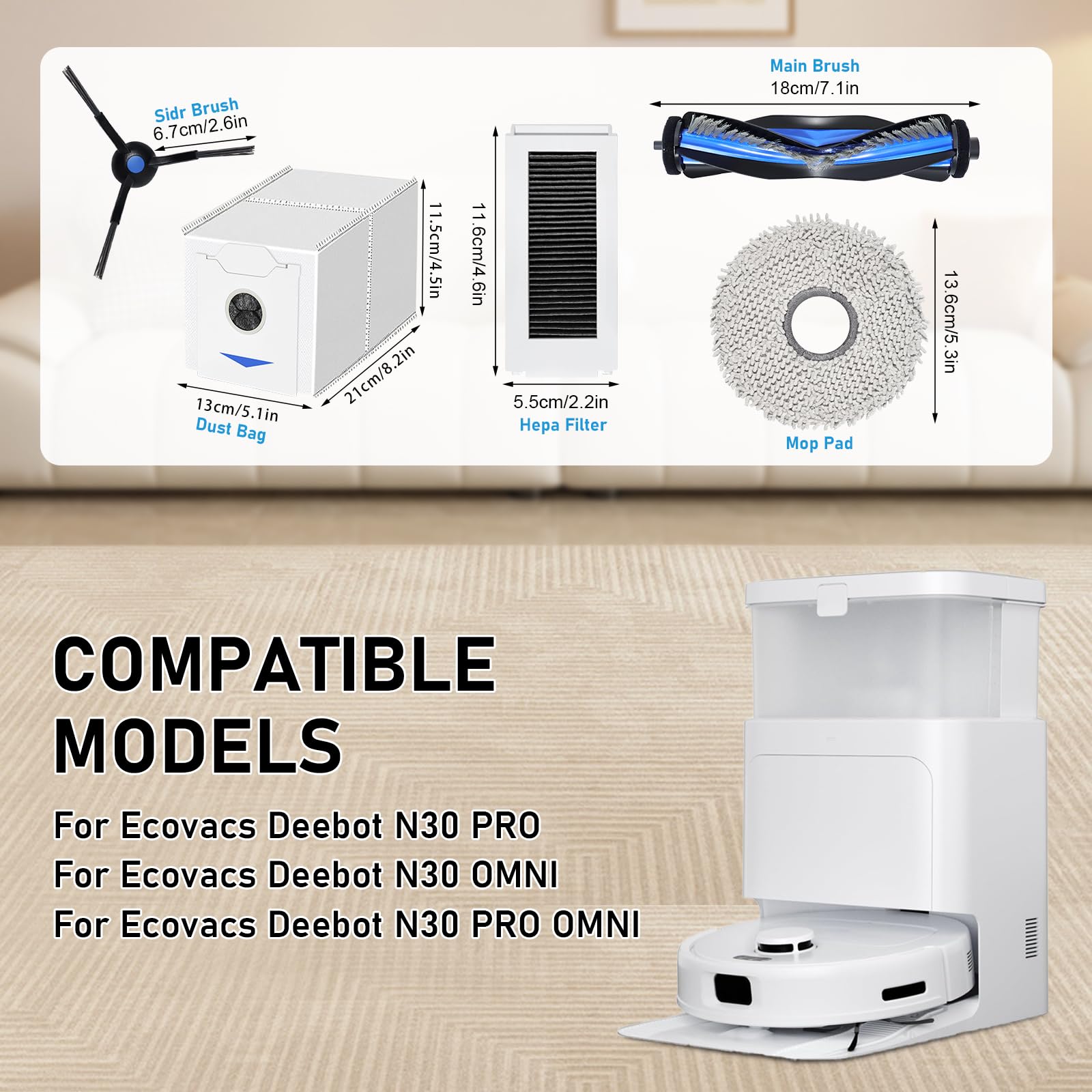 Station De Nettoyage Pour Robot Aspirateur Ecovacs Deebot N30 Pro - Accessoire Neuf
