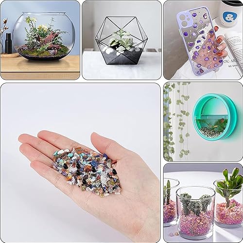 Miniatura 7 de NBEADS 1 caja de cuentas de piedras preciosas, 18 estilos sin perforar, material natural triturado irregular, piedras para hacer joyas,