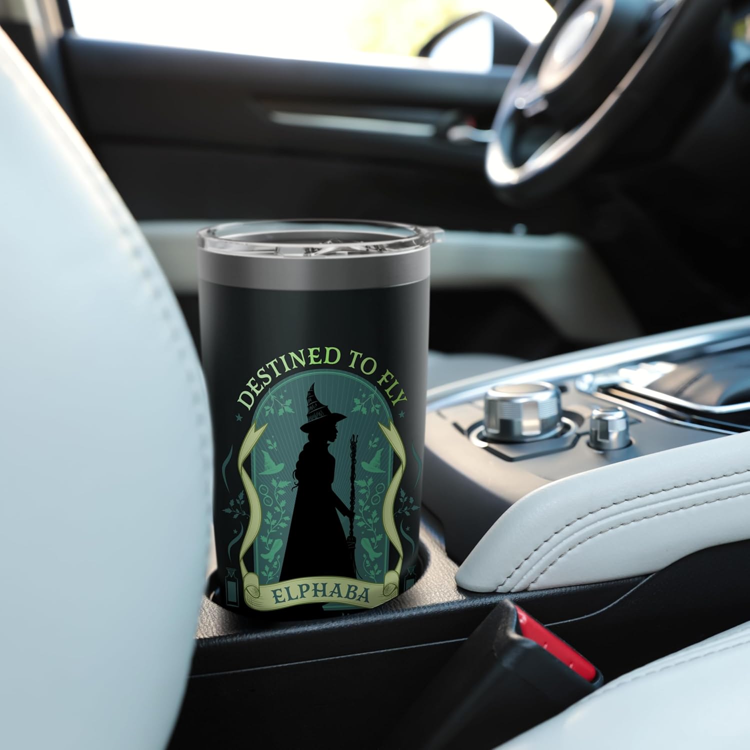 Wicked Elphaba Destined To Fly Silhouette Stainless Steel Insulated Tumbler - Image 6