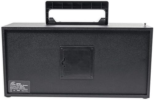 Miniatura 7 de NYC Acoustics NPB3 Dual 4 "Altavoz Bluetooth Boombox portátil+USBSDLED+Remoto, Negro