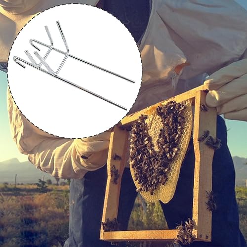 Miniatura 5 de Amagogo Soporte para cubo de abeja, soporte para marco de colmena de abejas, marco práctico, suministros de apicultura, extractor de miel para