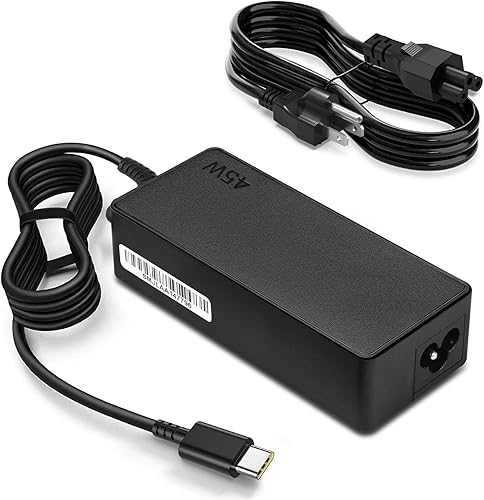 Cargador universal tipo C de 45 W para Lenovo ThinkpadYogaChromebook HP Acer Asus Samsung Chromebook 4 4 Mac Book Pro Dell Chromebook Latitude XPS