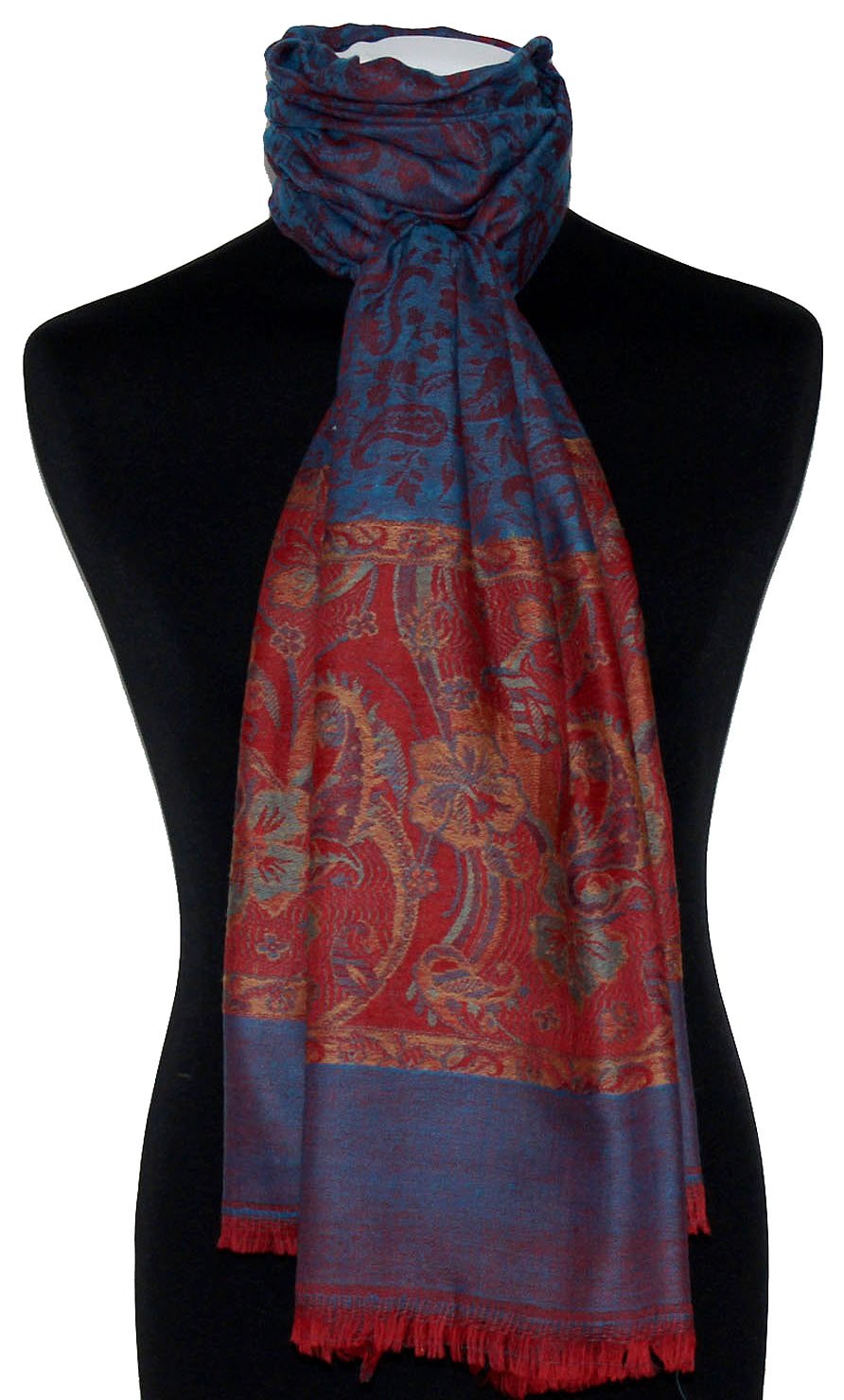 Lorenzo Cana Damski szalik kaszmirowy Pashmina 100% kaszmir żakardowy Paisley
