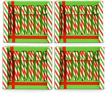 48 Peppermint Candy Canes   4 Packs of 12   Classic Festive Candy, Individually Wrapped for Freshness, Ideal for Christmas Trees, Stockings, Hot Chocolates & Party Treat Bags
