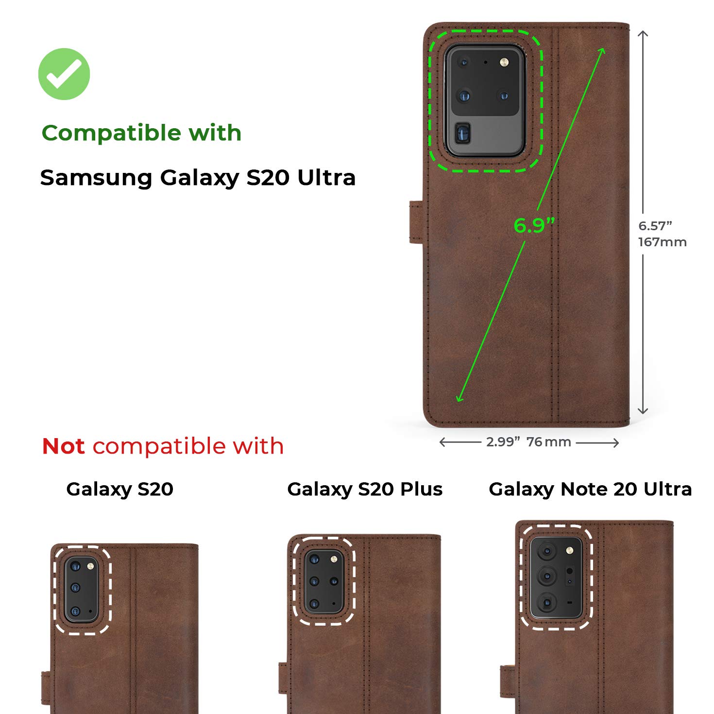 Snakehive Leather Wallet For Samsung Galaxy S20 Ultra 5g Real