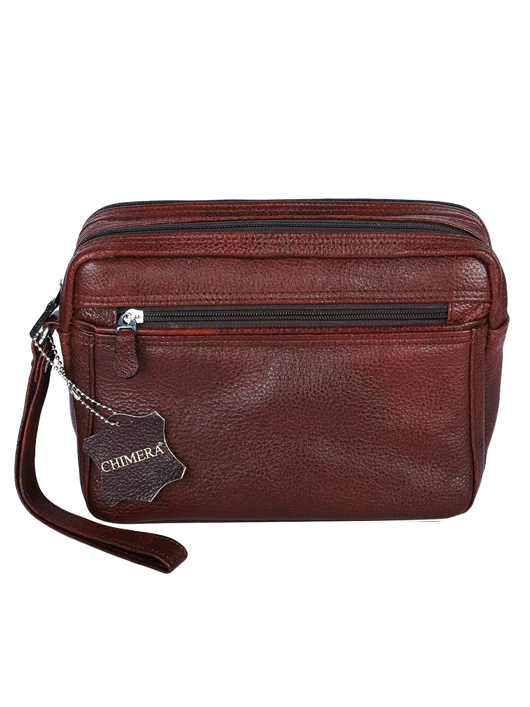 CHIMERA Genuine Leather Multipurpose Travel Organizer bag | Cash Pouch | Toiletry Kits | Cosmetic Pouch for Men & Women