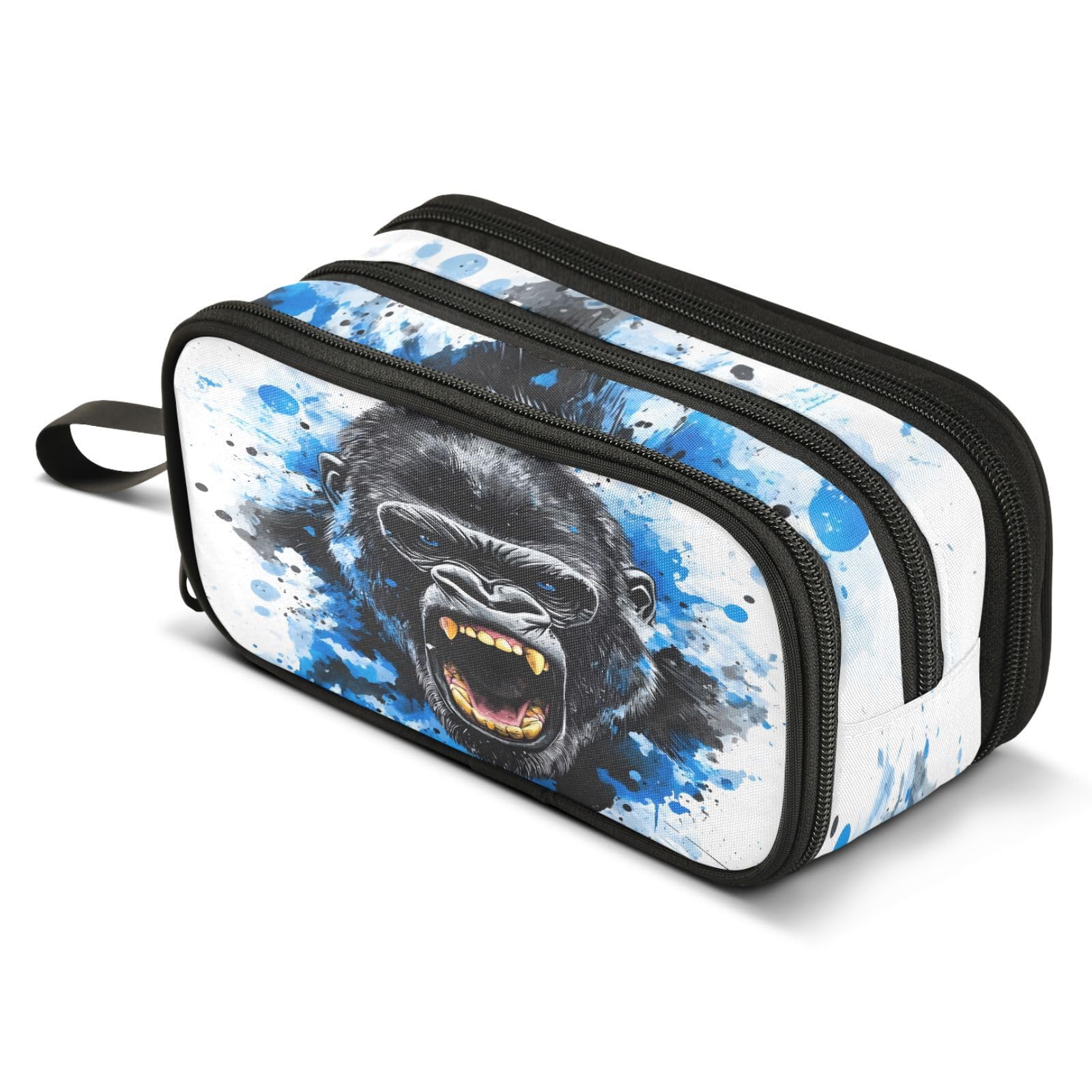 ALAZA King Kong Blue Pencil Case Large Capacity Pencil Pouch Box