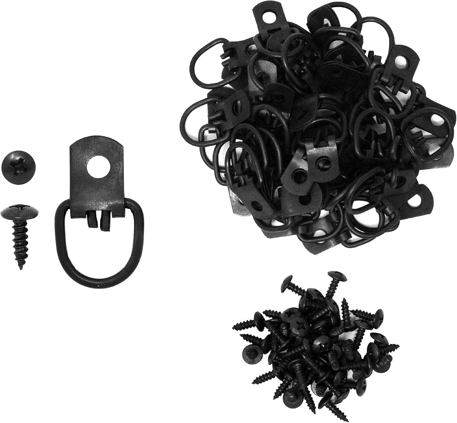 Mandala Crafts D Ring Picture Hangers Picture Hanger with Screws D Hooks for Picture Hanging