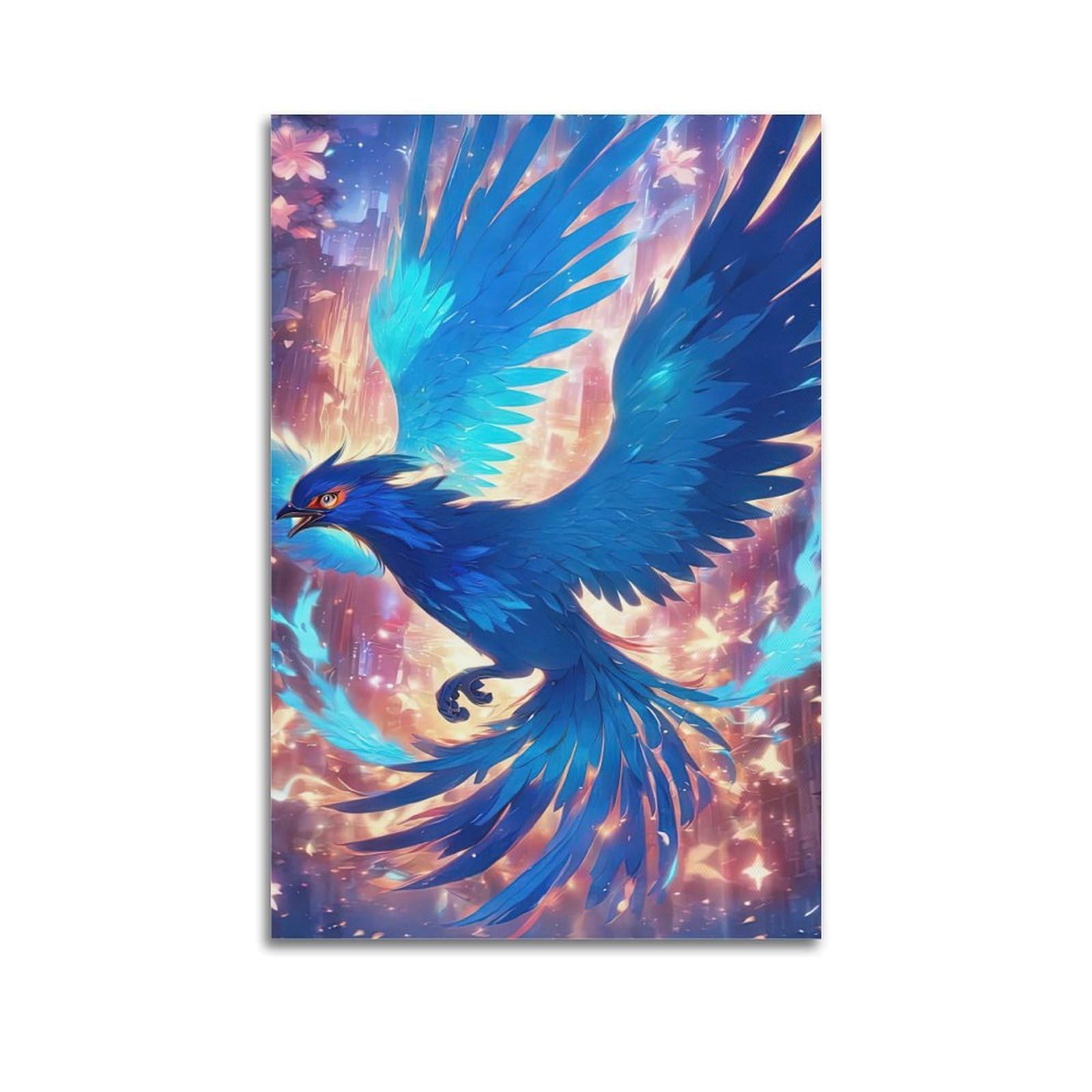 WPHSFX Bird Posters Phoenixs Torii Pathway Poster Decorative Painting Canvas Wall Posters And Art Picture Print Modern Family Bedroom Decor Posters 24x36inch(60x90cm)