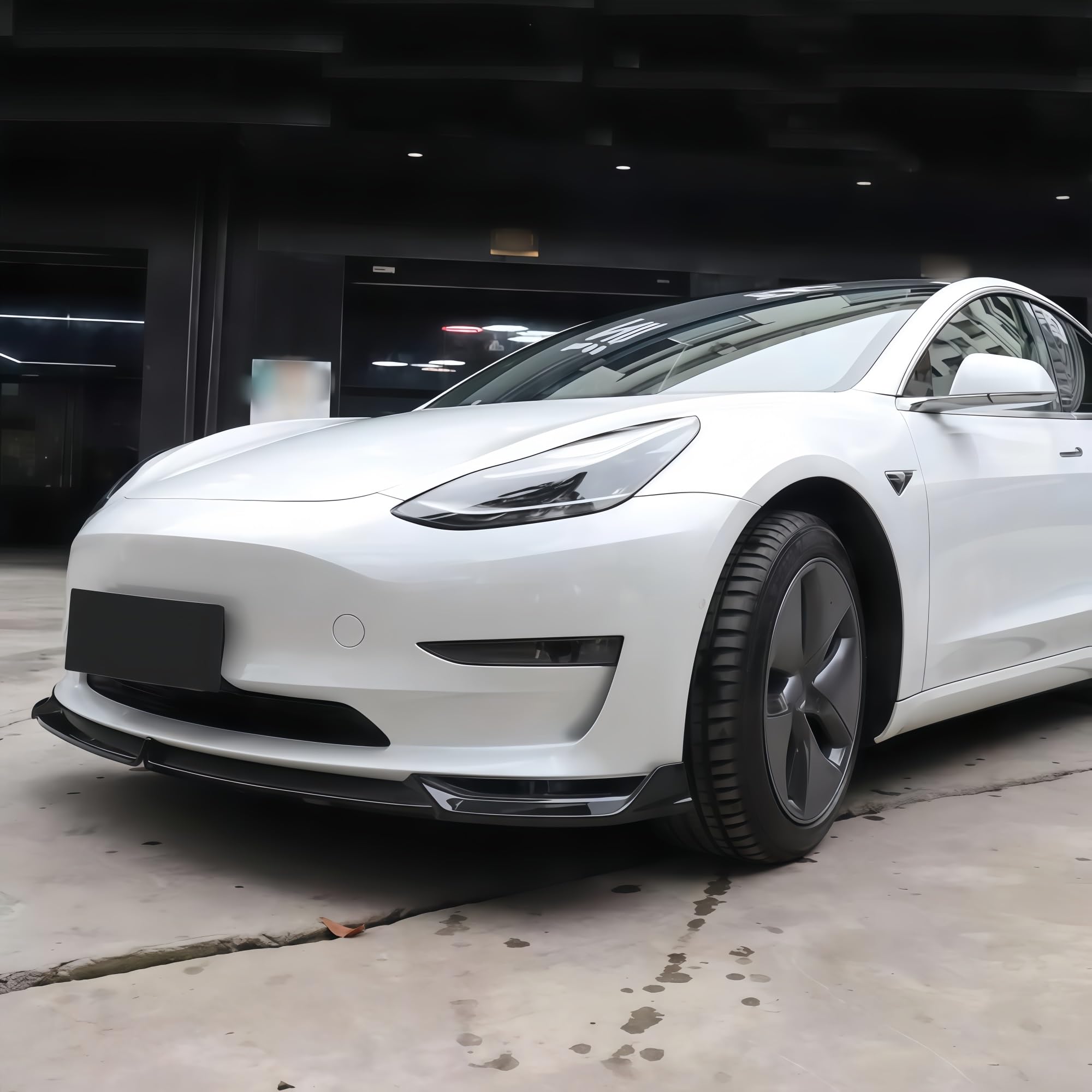 Spoiler Anteriore Auto Spoiler kit corpo diffusore labbro paraurti anteriore per Tesla per modello 3 Y 2017(MY Glossy Black)