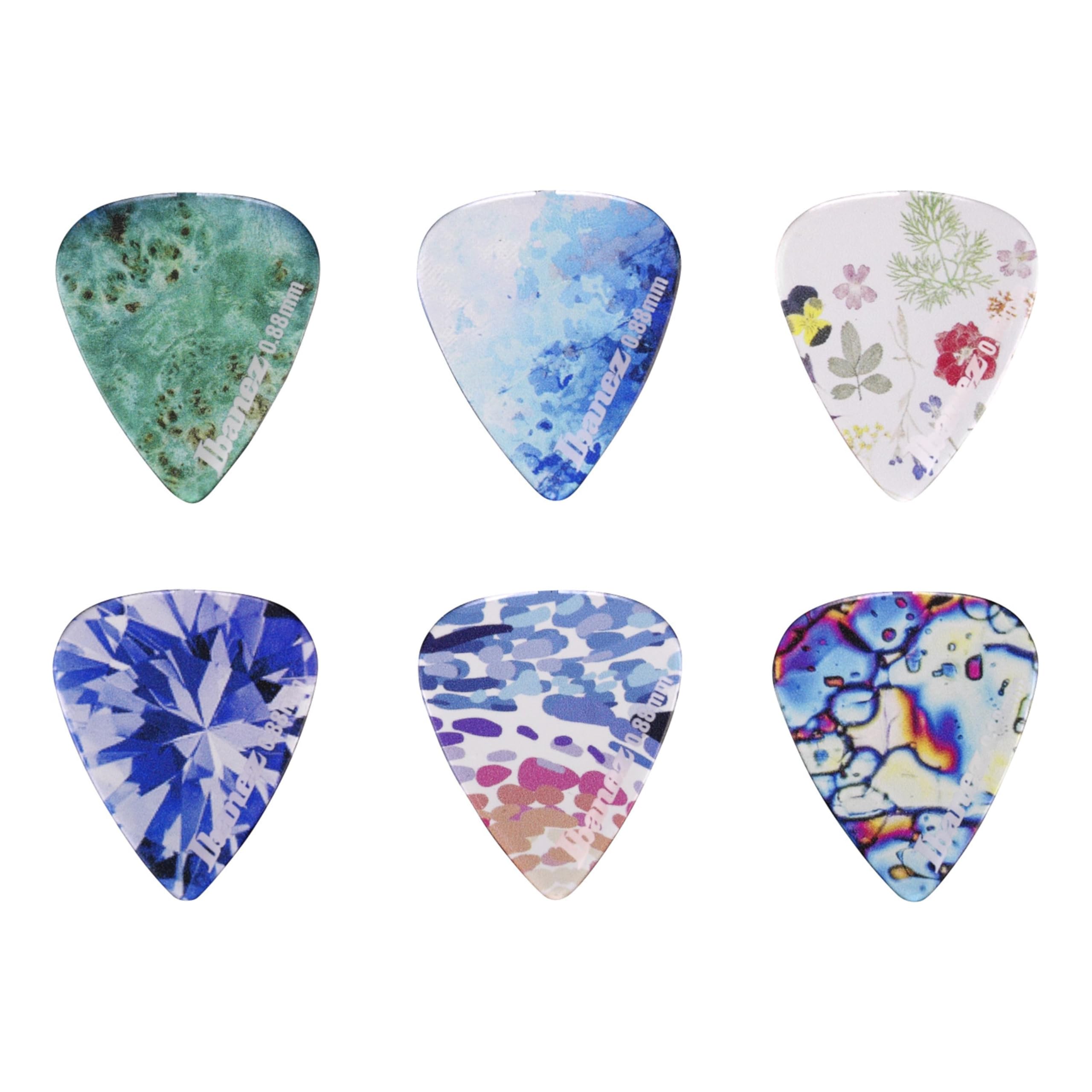 Ibanez PCP14MH-C1 Kaleido Short Teardrop Guitar Pick Medium Heavy 0.88mm (6-Pack) - Zestaw kostek